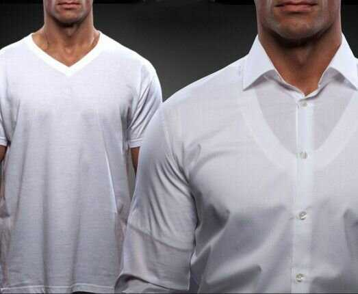 Майка под рубашкой