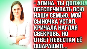 Давай ты уже обеспечивай семью, мой сын устал причитала наглая свекровь...Истории из жизни