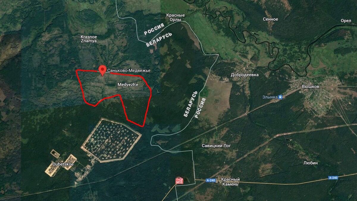 Эксклав России Саньково-Медвежье на территории Беларуси