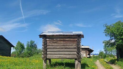 Утро в деревне. Сегодня солнечно, но идут снова дожди. Река набирает обороты, становится всё больше.