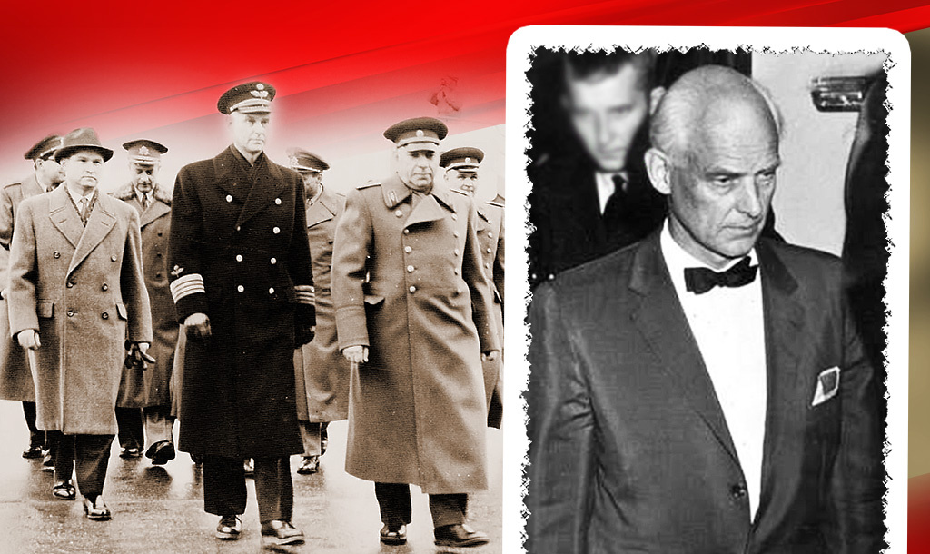 Стиг Веннерстрём с советскими военными в аэропорту Брумма, Стокгольм, Швеция / Стиг Веннерстрём