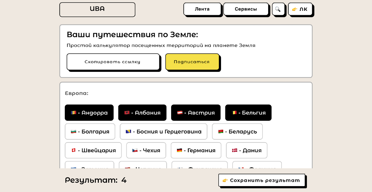 Сервис путешествий 