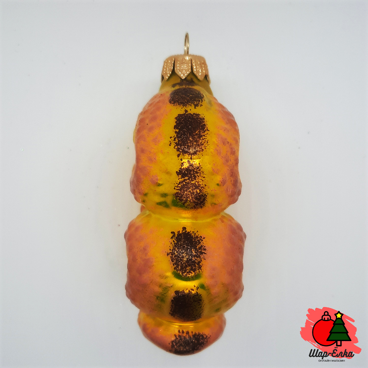 Ёлочная игрушка "Год Змеи - 2025" (Эвис) золотистый