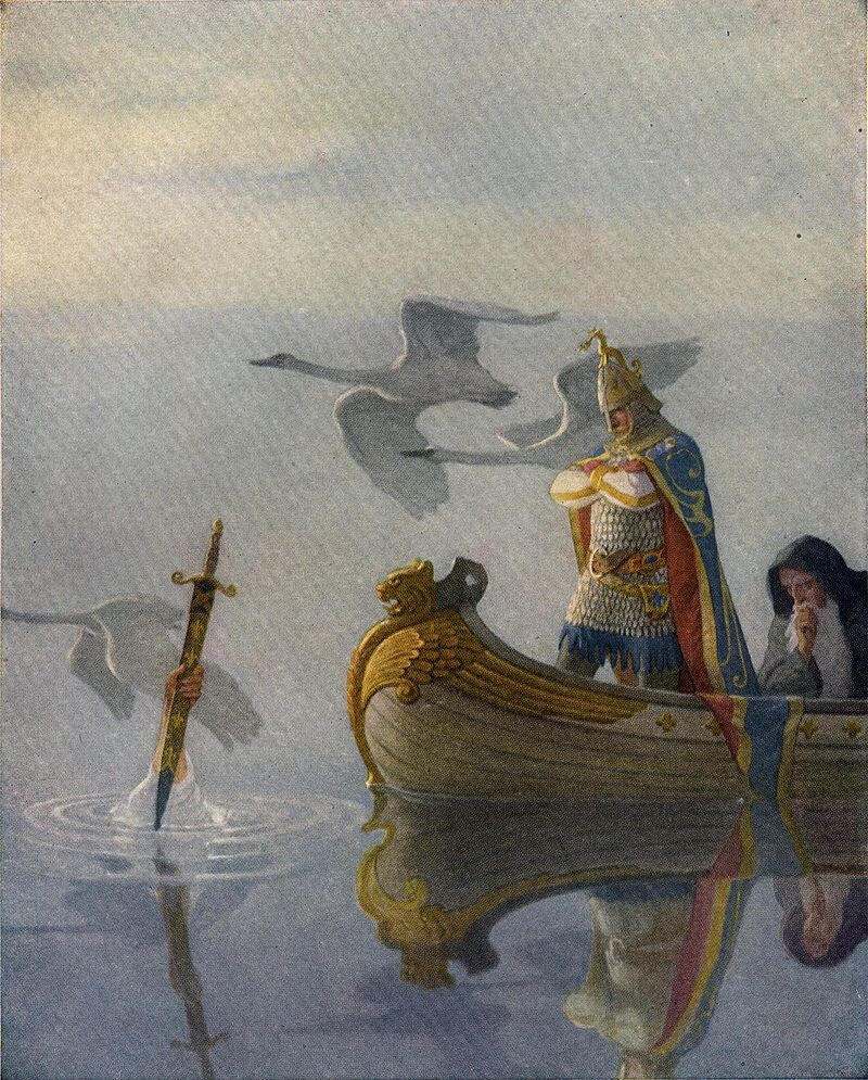 Владычица Озера вручает Артуру меч. Источник: wikimedia.org