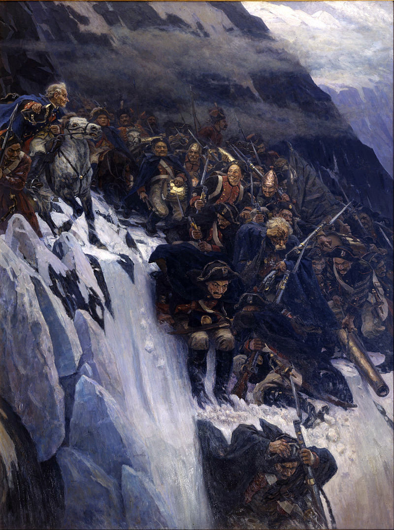    «Переход Суворова через Альпы», 1899 г. Василий Суриков. Фото: репродукция