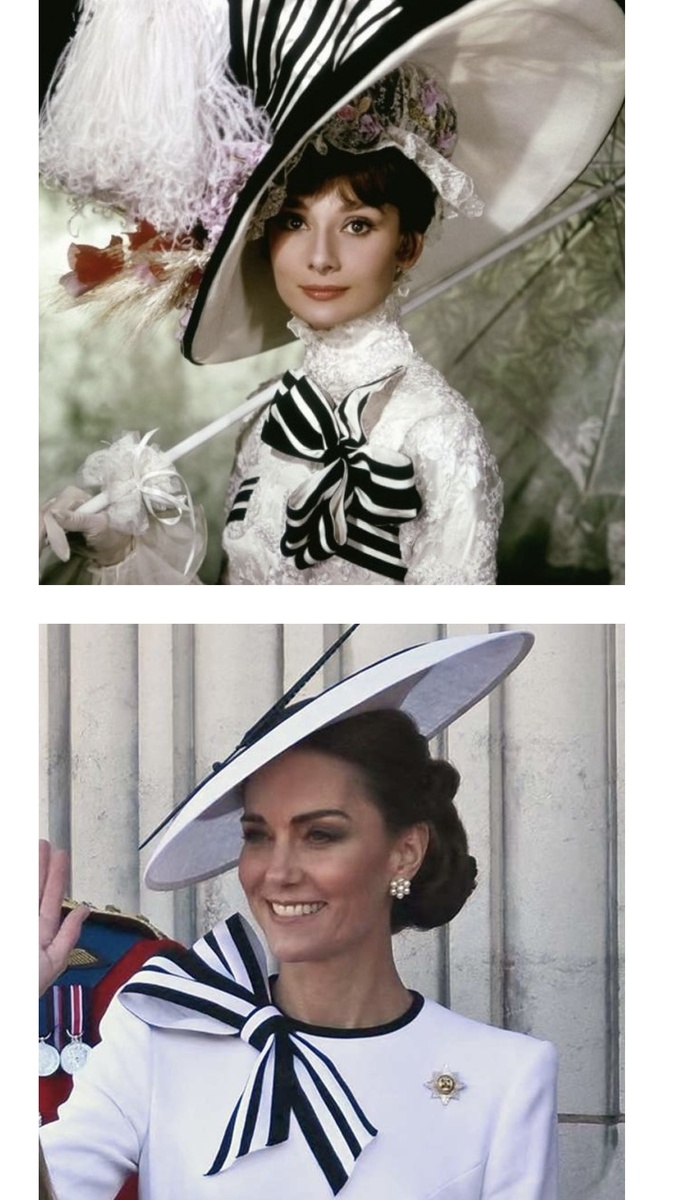 Наряд Элизы из фильма «Моя прекрасная леди» и наряд Кейт Миддлтон очень похожи. Фотографии из открытого источника. 