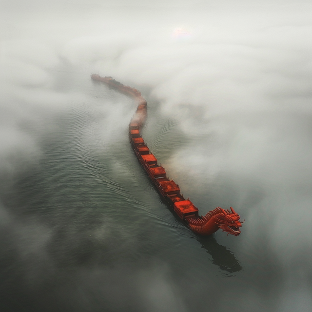 Нос каждой всегда изображает драконью голову 
