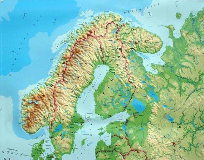 Северная Европа:: Скандинавский полуостров, Норвежский полуостров, полуостров Ютландия и Датский архипелаг, Шведский,  Финский и Кольский полуострова, 