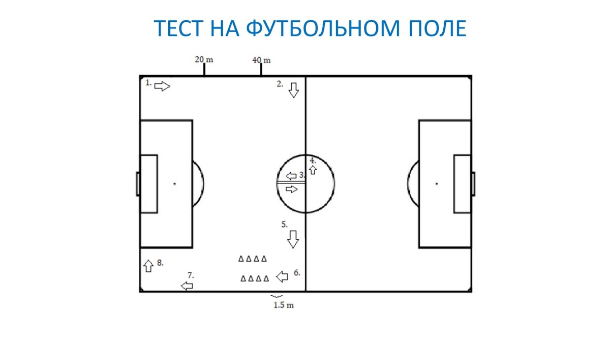 Рисунок 1. Повторный спринтерский тест на поле.