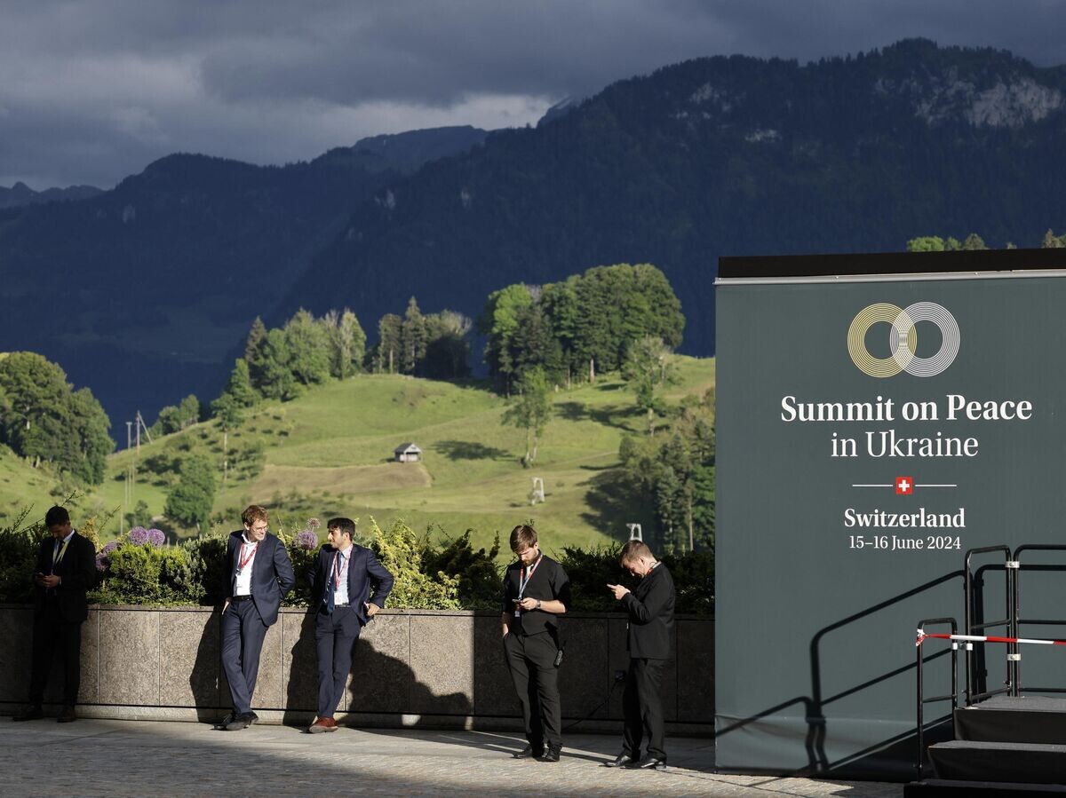    Конференция по Украине на курорте Бюргеншток, Швейцария© AFP 2024 / Ludovic Marin