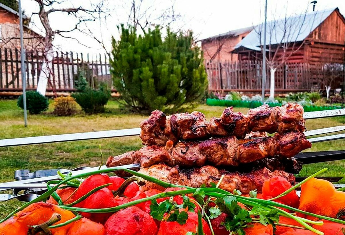 Шашлыки в загородном доме.