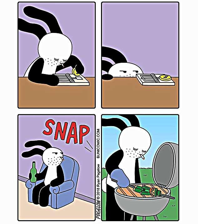 Звук: "клац!".