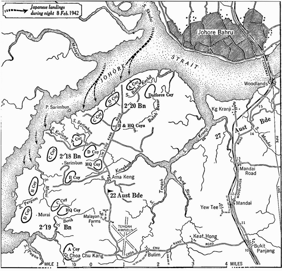 Хроника обороны Сингапура 9 и 10 февраля 1942 г. или внезапно 