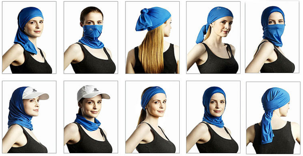 как носить бафф, снуд, бандану