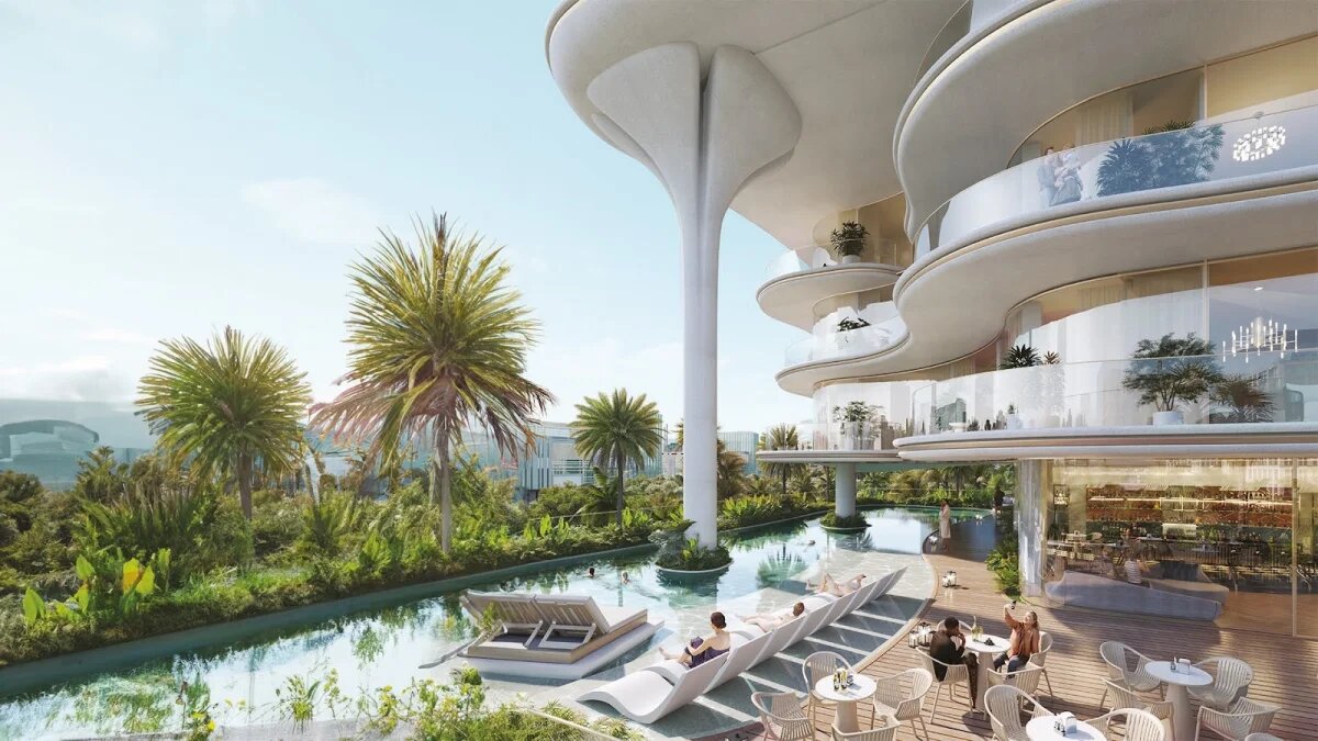 Резиденция с бассейном на Пальме Джумейра