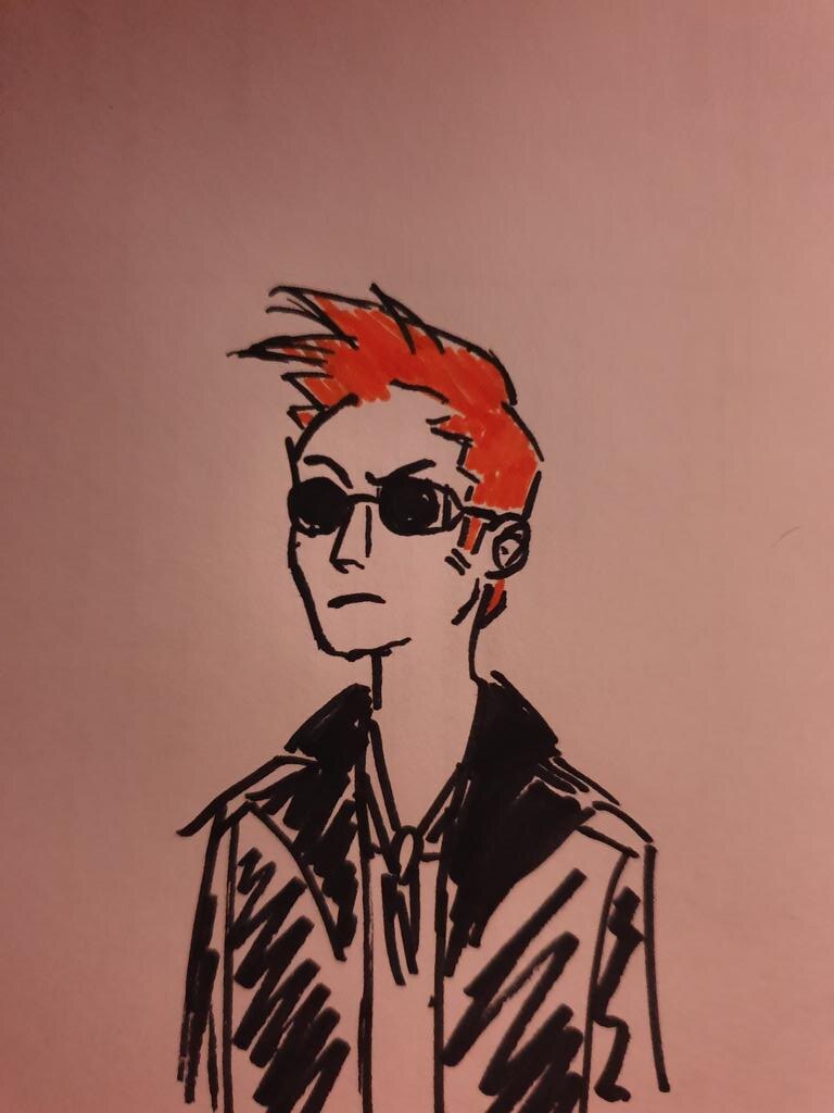 Портрет Кроули работы Маринетт Мортем