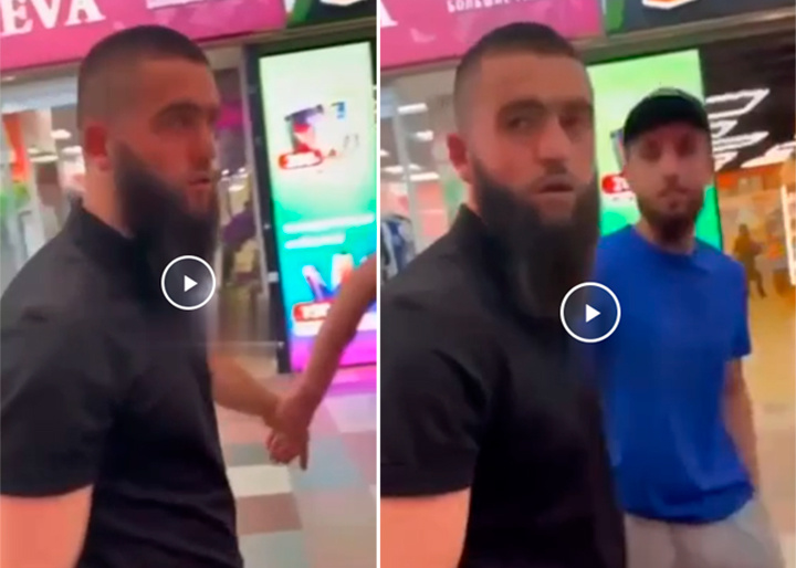 Таджика пытался увести от девушки за ручку его приятель. Фото: скрин видео девушки.