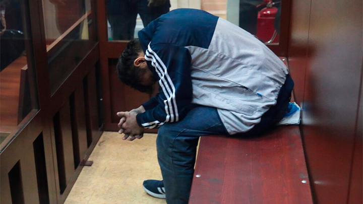 ТЕРРОРИСТ, КОТОРОМУ ИЗ ЛОЖНО ПОНЯТОЙ ГУМАННОСТИ СОХРАНИЛИ ЖИЗНЬ, ОСТАЕТСЯ ОПАСНЫМ ДЛЯ ВСЕХ НАС. ИЗБРАНИЕ В БАСМАННОМ СУДЕ МЕРЫ ПРЕСЕЧЕНИЯ ФИГУРАНТАМ ДЕЛА О ТЕРАКТЕ В CROCUS CITY HALL ФОТО: АГН "МОСКВА"