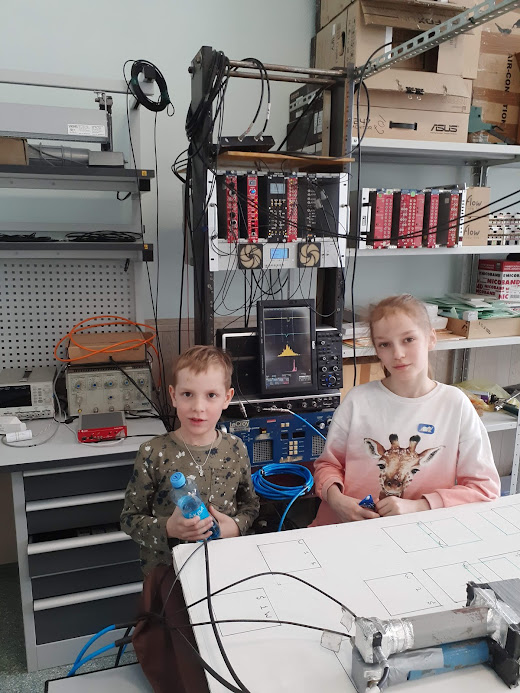 В лаборатории