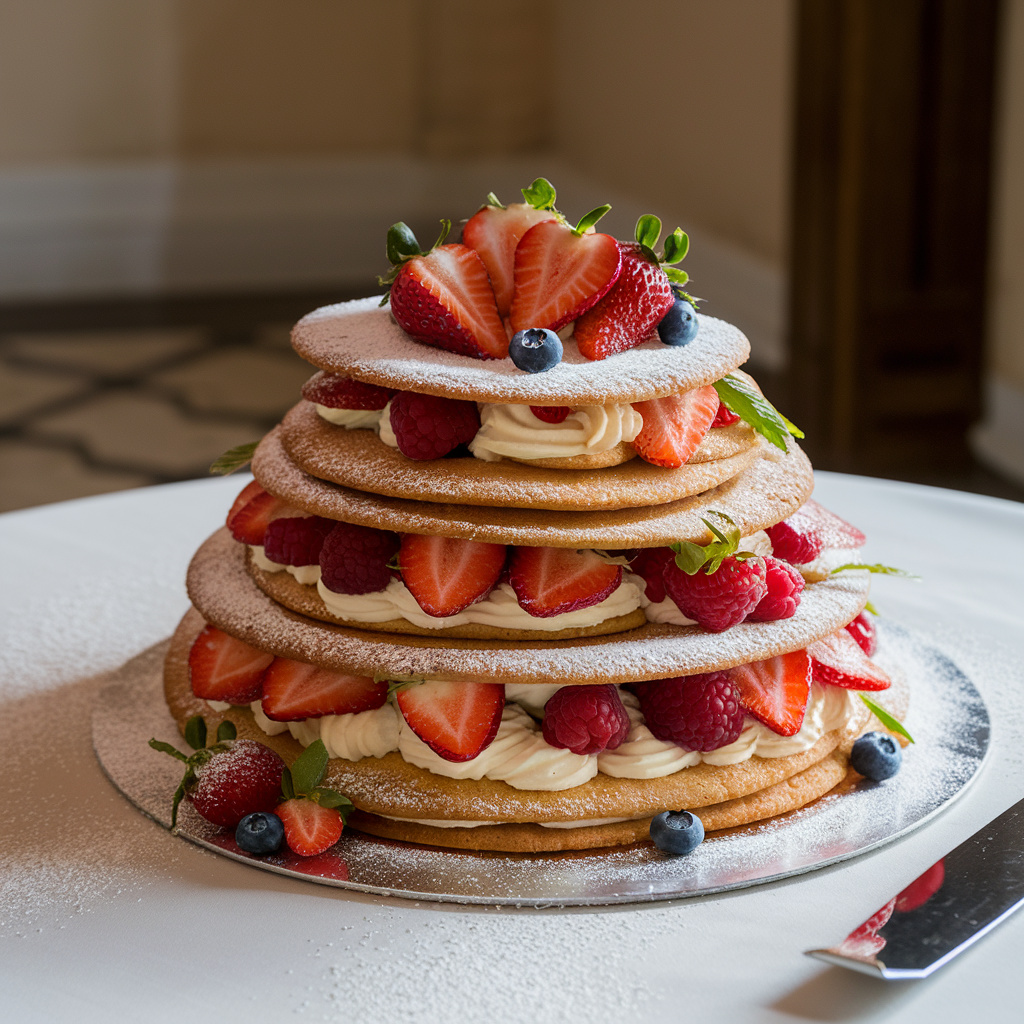 Итальянский свадебный торт Mille-Foglie