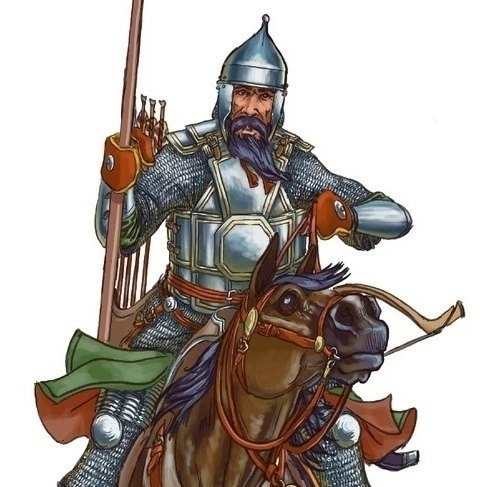 Воин русской поместной конницы начала XVII века. Художник Евгений Шерстнёв 