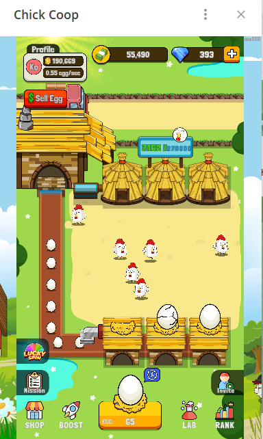 Процесс добычи яиц))