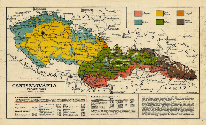 
Этническая карта Чехословакии 1938 г. https://dzen.ru/a/X63M19MZjzX3rkzS