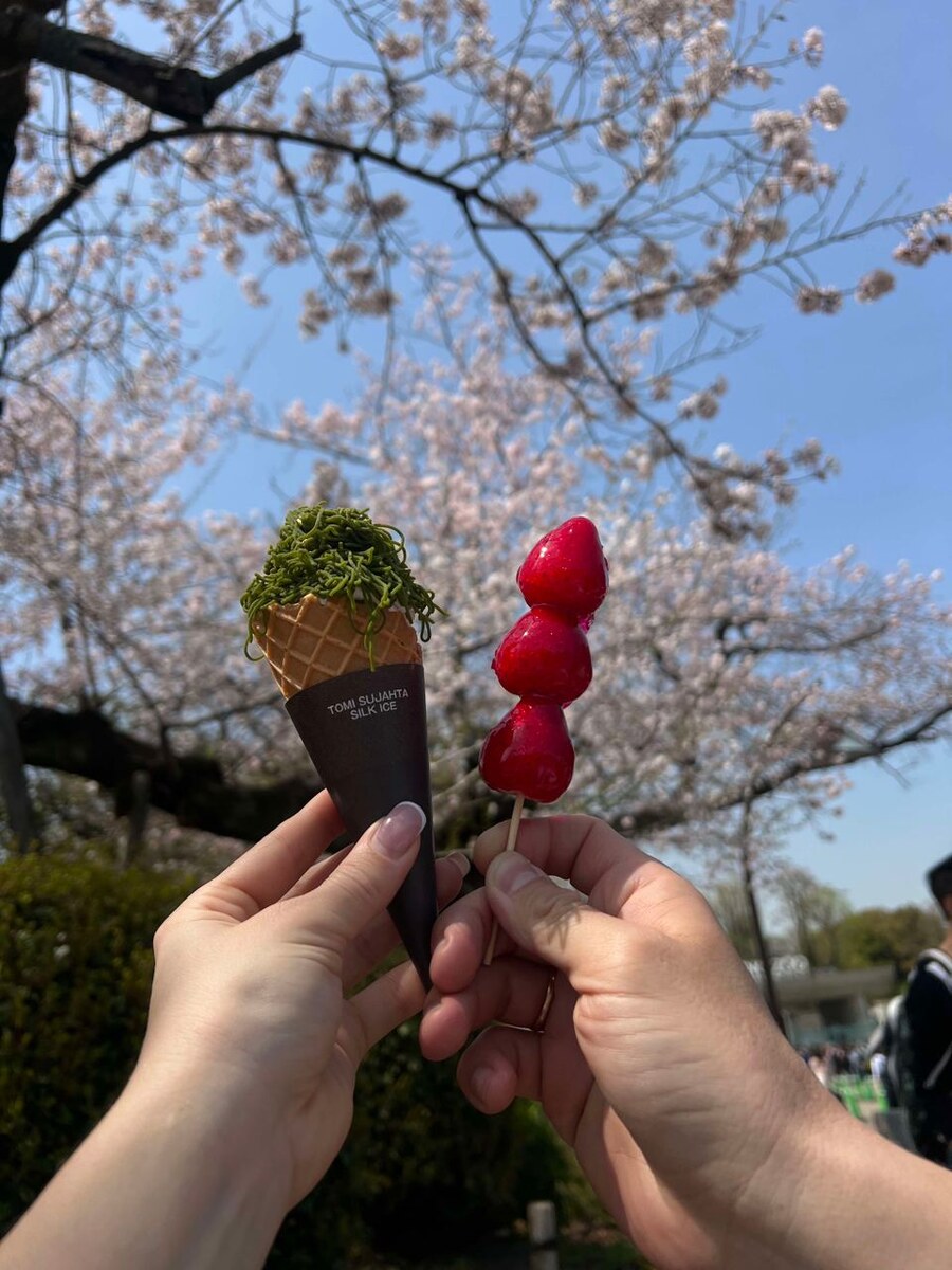 десерт с лапшой из матчи