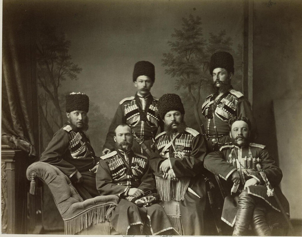 Кубанские казаки собственного его императорского величества конвоя, 1875