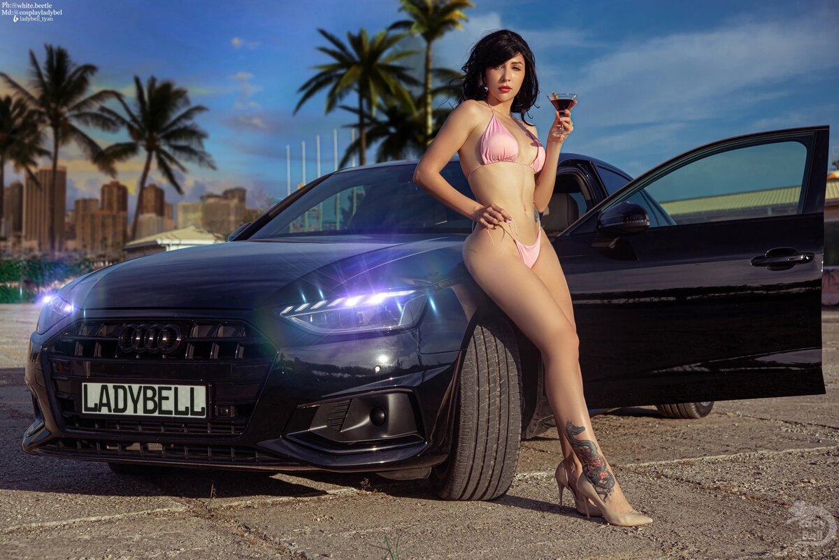 Косплей на девушку с обложки GTA: Vice City. Косплеер: Ladybell. Фотограф: White beetle. Источник: vk.com/cosplayladybell   📷