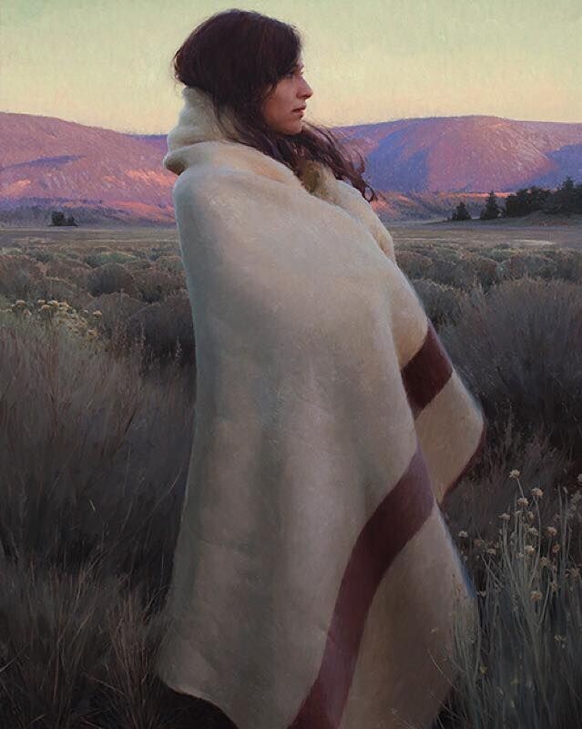 Картина художника Джереми Липкинга / Jeremy Lipking под названием " Тишина И Полынь "- Холст, масло - 58 x 36 