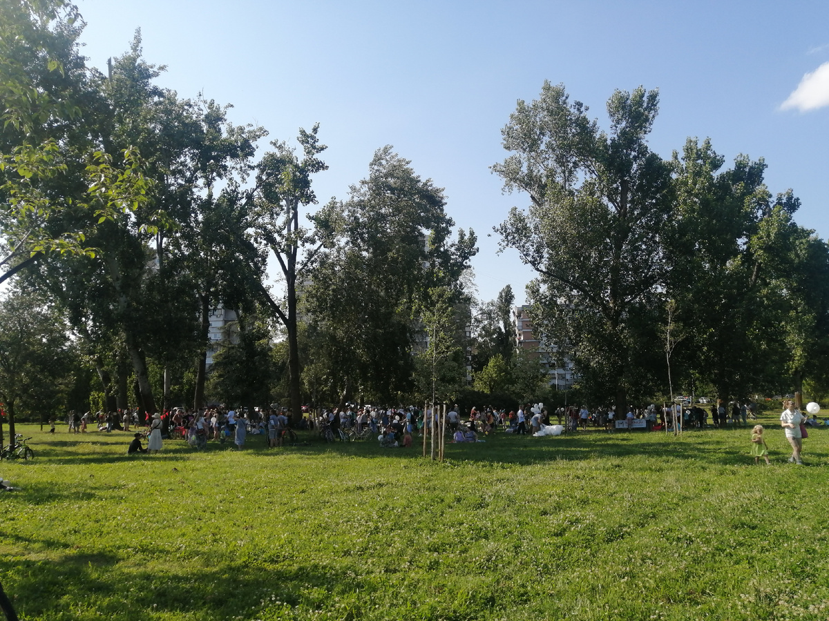 Пишут, что по приблизительный подсчётам было более пяти от человек. 