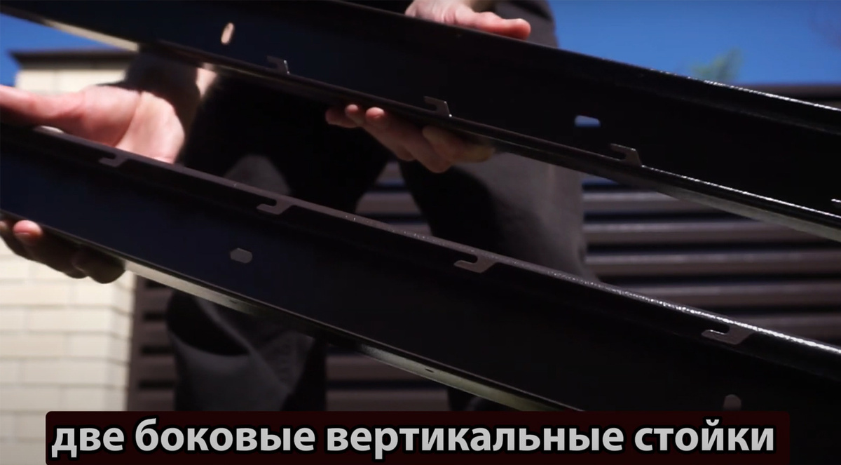 Состав секции забора-жалюзи