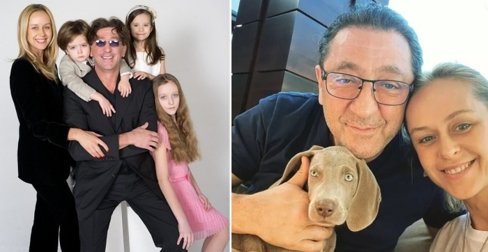  Лепс с прошлой женой и их общими детьми.