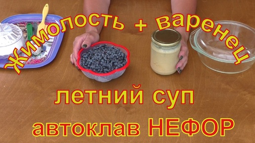 Варенец +жимолость = летний суп. Автоклав НЕФОР.