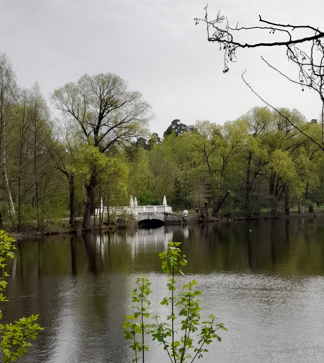 Мраморный мост на Кратовском озере. День был не солнечный, поэтому и фото получились такие. Фото автора.