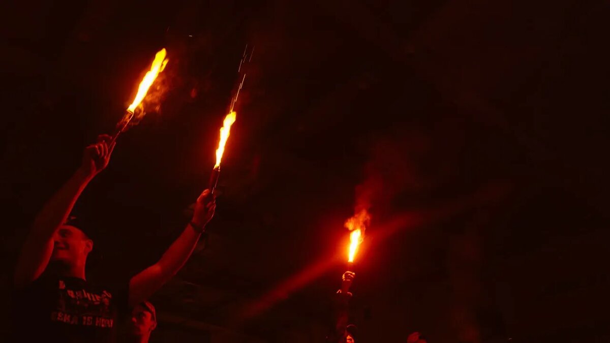    На выступлении группы «Пурген» в Донбассе.