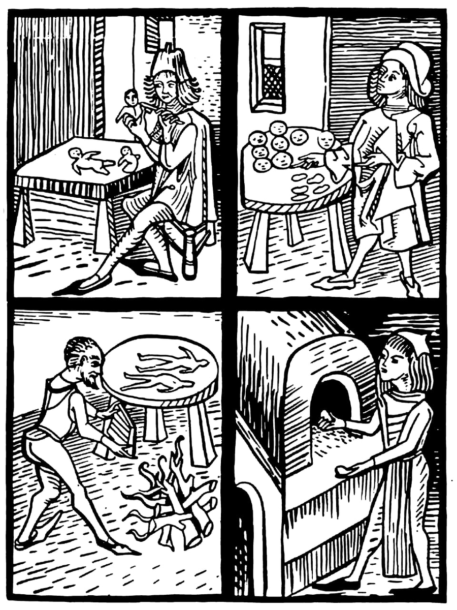 Мастерская кукольника. Гравюра из «Hortus Sanitatis» (Сад Здравия). 1491