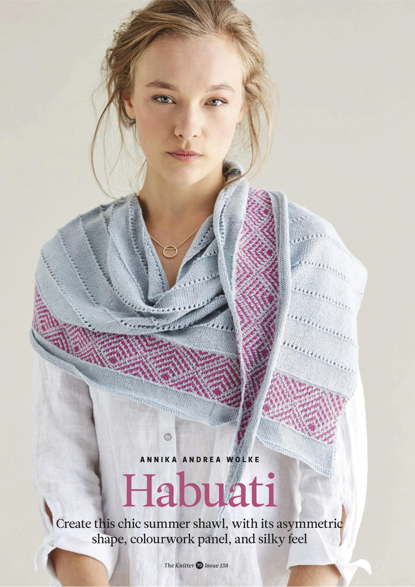 Шаль "Habuati". Журнал "The Knitter" №138 2019Г.