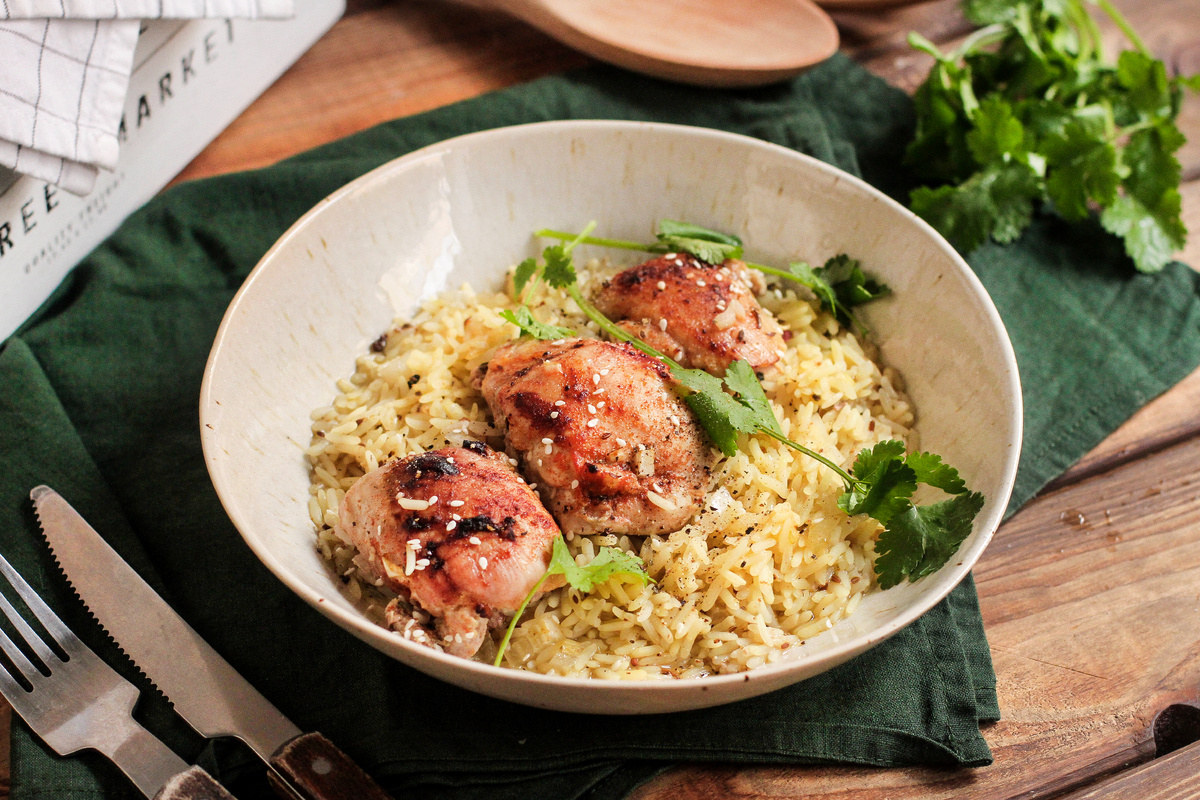 Куриные бедрышки с ароматным рисом по-грузински