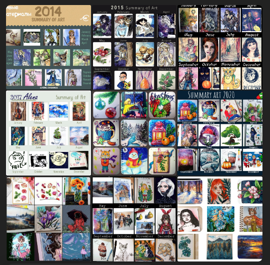 Коллаж из моих работ лучших ха 10 лет