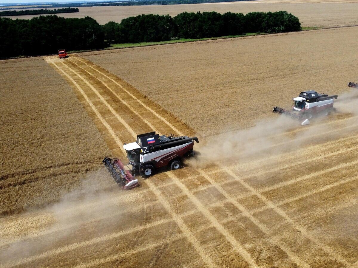    Уборка урожая пшеницы в Ростовской области© РИА Новости / Сергей Пивоваров