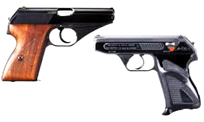 Пистолеты Mauser HSc (слева) и НК Р4 (справа).