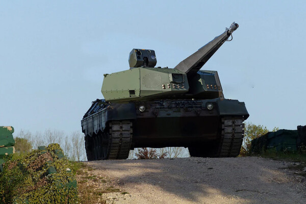 Рендеринг танка Leopard 1 с зенитным модулем Skyranger / Rheinmetall 