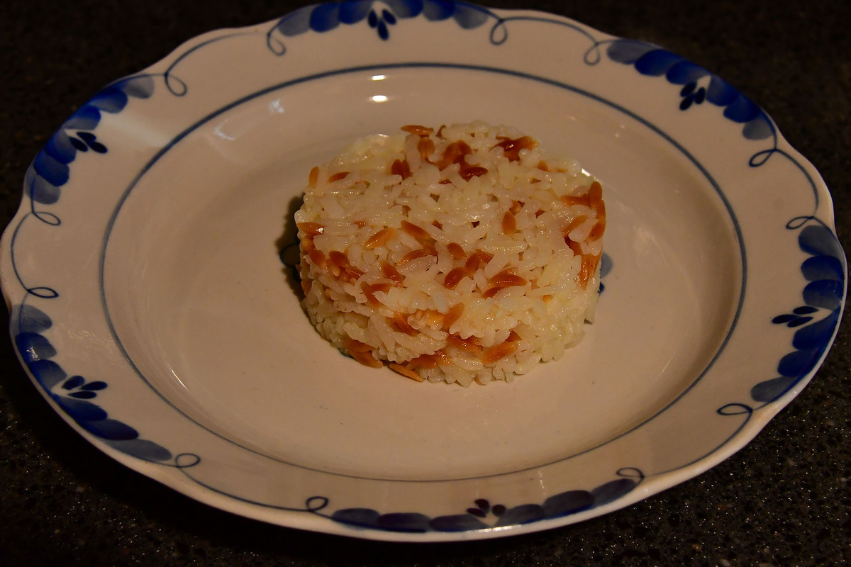 Рис с ячменной лапшой