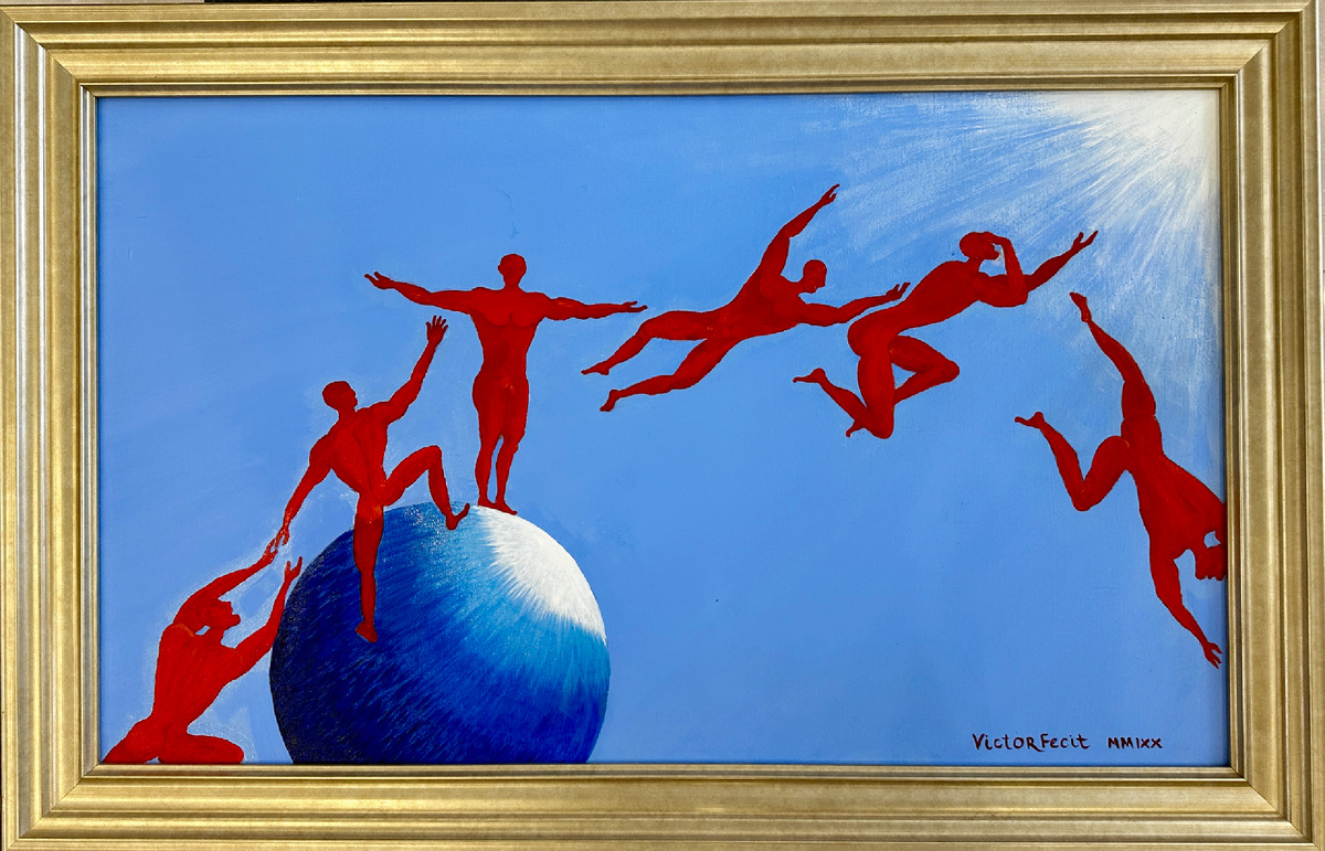 «Прогресс разума погубит человечество. Но снова возродит его». Victor Fecit, холст, масло. 600х900