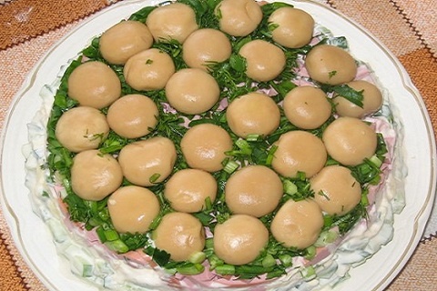Рецепт Салат Грибная поляна