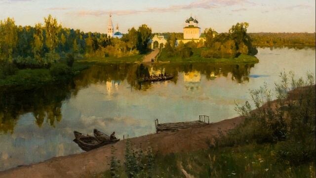 Исаак Левитан. "Вечерний звон". 1892. Изображение из открытых источников.