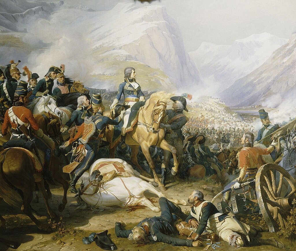 Наполеон Бонапарт в битве при Риволи, 1797 год.
