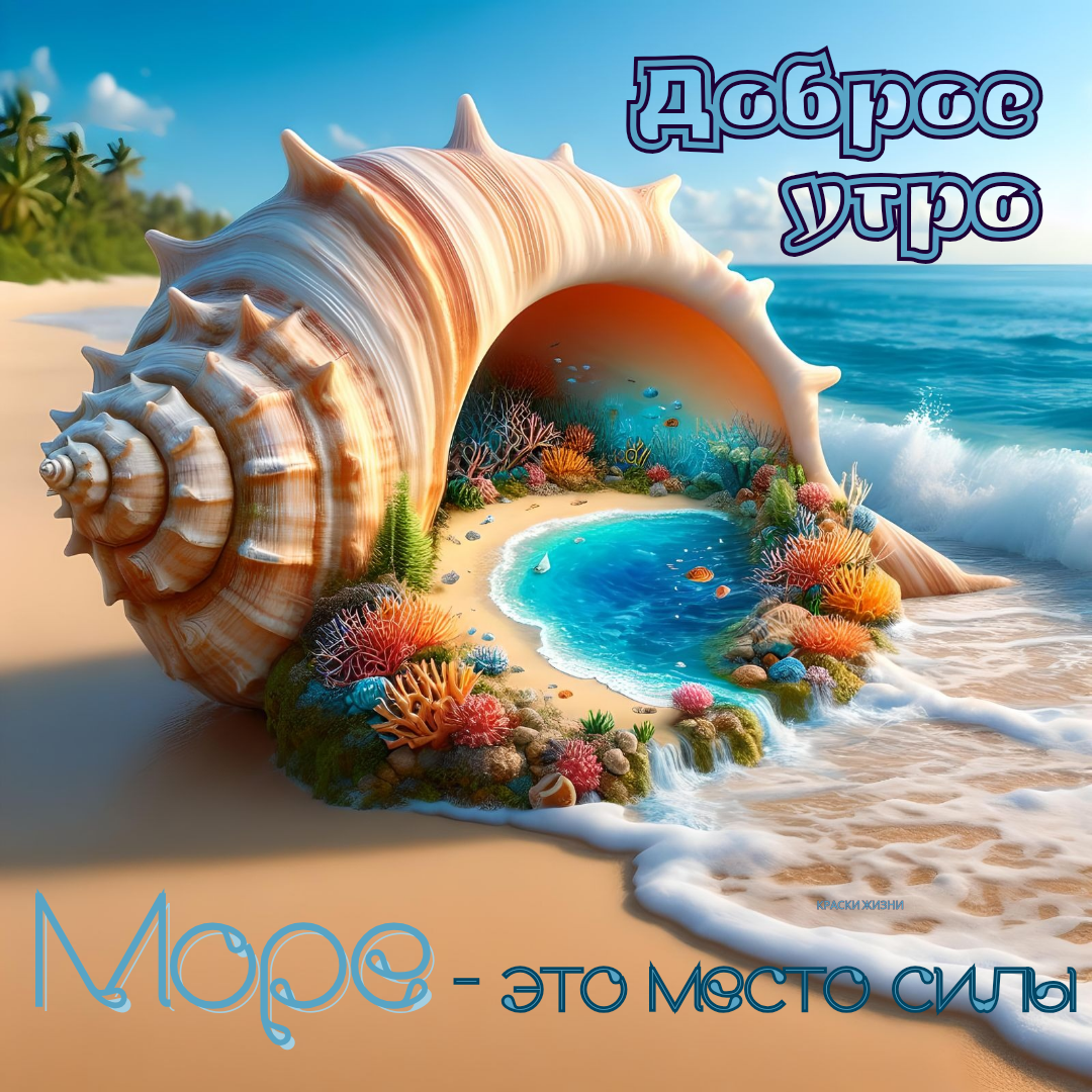 Открытки с добрым утром с морем